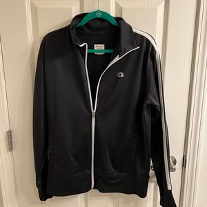 Black Champion Athletic Tracksuit Jacket